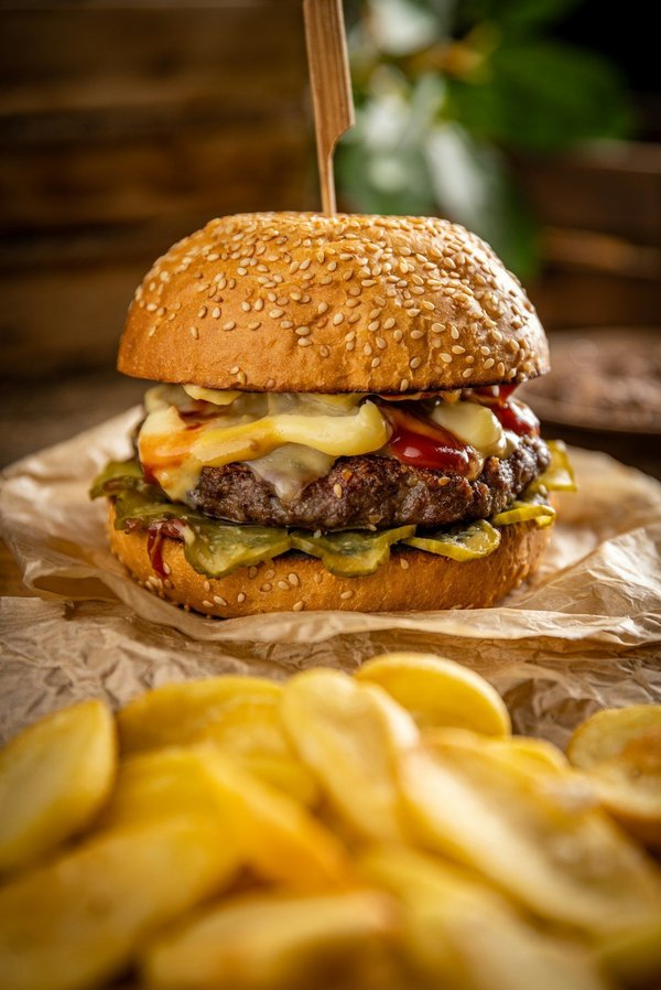 Can You Create a Rich Gourmet Bison Burger with Blueberry BBQ Sauce?